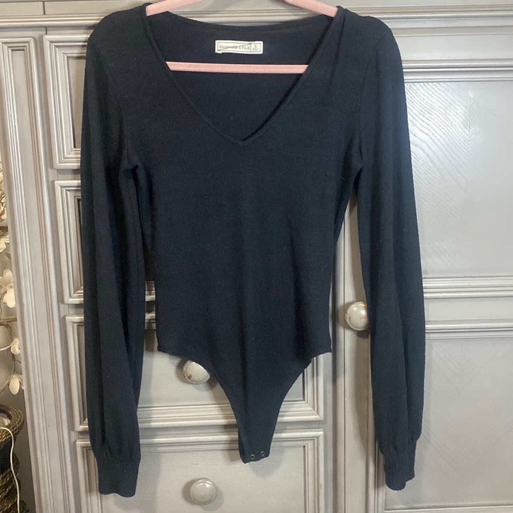 Grey Long-Sleeved Bodysuit